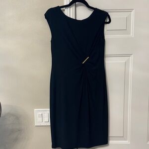 Elegant Navy Sheath Dress